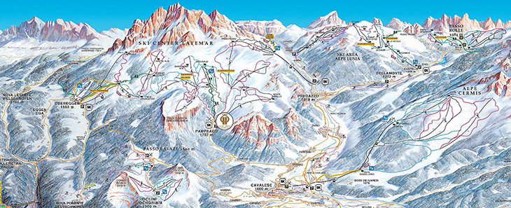 VAL DI FIEMME - TRENTINO: Położenie i warunki narciarskie